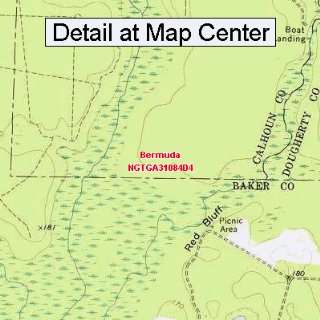  USGS Topographic Quadrangle Map   Bermuda, Georgia (Folded 