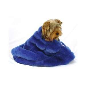  Royal Blue Ultraluxe Faux Mink Dog Bed Sak (Medium) Pet 