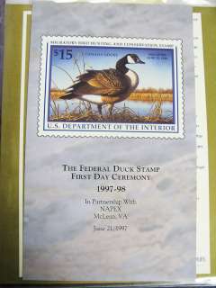 US Stamps 30 Federal Duck Stamp Programs  