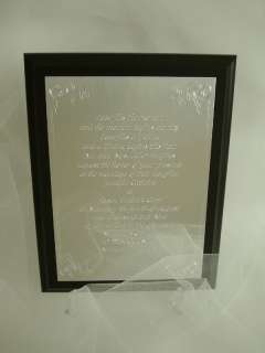 Personalized Wedding Gift Invitation Engraved On Plaque  