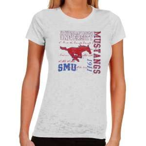  NCAA SMU Mustangs Ladies Fighting Pride Burnout T Shirt 