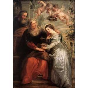 Oil Painting The Education of the Virgin Peter Paul Rubens Hand Pain