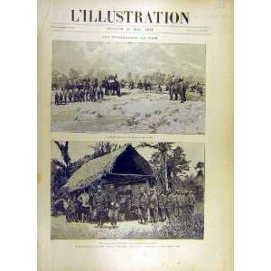  1893 Siam Artillery Siamese Laos Soldiers Military Page 