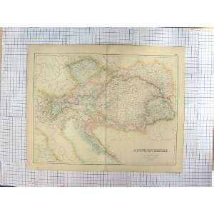    SWANSTON ANTIQUE MAP c1870 AUSTRIAN EMPIRE HUNGARY