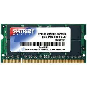  Patriot Memory Psd22g6672s Ddr2 Pc2 5300 Sodimm Module (2 