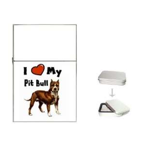 I Love My Pit Bull Flip Top Lighter Health & Personal 