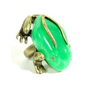 Green Tree Frog Ring Size 6 Rainforest Poison Dart Jungle Toad Vintage 