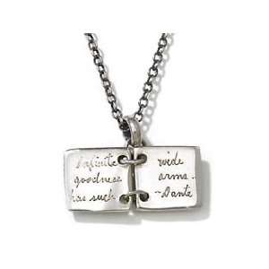  Jeanine Payer  Dante Book Necklace with Custom Quote 