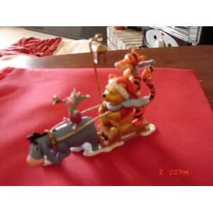  Hallmark Pooh and the Gang Riding on a Sled Christmas 