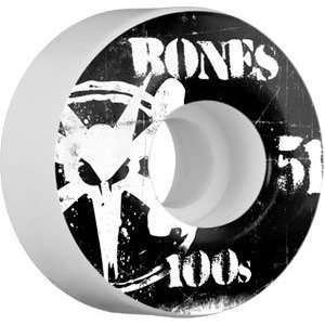  Bones 100S Og 51mm Natural Skateboard Wheels (Set Of 4 