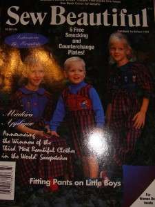 SEW BEAUTIFUL FALL 1993 APPLE PICKING SMOCKING SCHOOL  