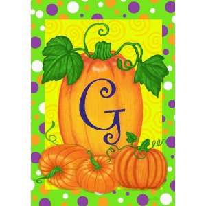 Custom Decor Pumpkins & Polka Dots G Monogram Mini