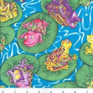 45 Wide Frog Prince Royal Frogs Non Quilted Coordinate Fabric By The 