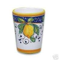 Italian Pottery Ceramic Cup Umbria Lemons Italy  