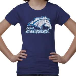  UAH) Chargers Youth Distressed Primary T Shirt   Royal Blue   Sports
