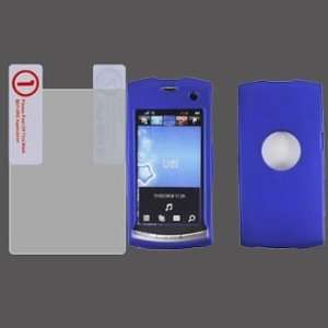  Sony Ericsson u5i Blue Rubberrized HARD Protector Case 
