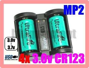 XTAR MP2 Charger+4x Ultrafire CR123A 3.0v 17335 Battery  