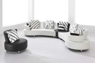 black and white sectional and chair set this ultra modern stylish 