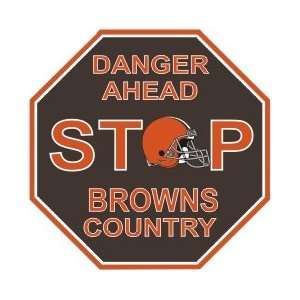  Cleveland Browns Plastic Stop Sign Danger Ahead Browns 