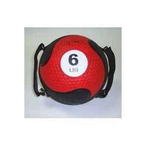  Fitball MedBall with Strap   6 lb Red  9 Health 