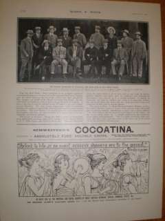 Printed photo England Cricket team in Australia 1902  