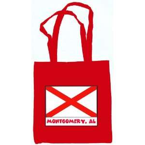  Montgomery Alabama Souvenir Tote Bag Red 