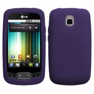   Optimus T (T Mobile) Gel Skin Case   Purple Cell Phones & Accessories
