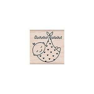  Awww Baby Wood Mounted Rubber Stamp (B5004) Arts, Crafts 