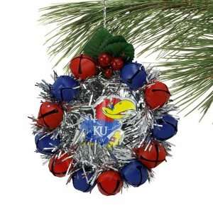  Kansas Jayhawks Jingle Bell Wreath Ornament