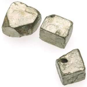  Pyrite Fools Gold Diamond Cube Beads Assorted Sizes (12 