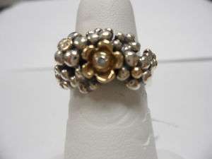 authentic pandora ring flower bouquet/diamond 190245d  