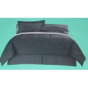   Reversible Comforter Black with Tweedy Gray Reverse 