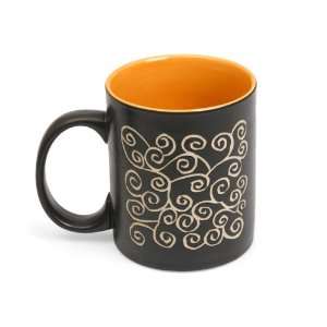  Ceramic Black Mug Swirls Design Mai Oh Mai Mug [Swirls 