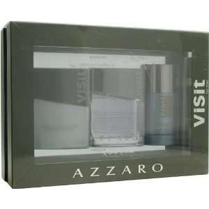 Azzaro Visit By Azzaro For Men. Set edt Spray 1.7 OZ & Aftershave Balm 