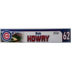 Bob Howry #62 Chicago Cubs 2010 Game Used Locker Room Nameplate (MLB 