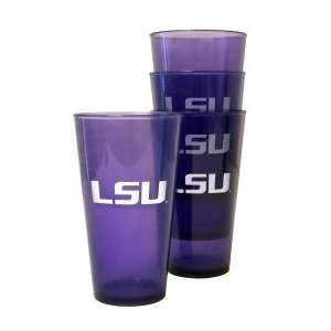  LSU Tigers Plastic Pint Glass Set