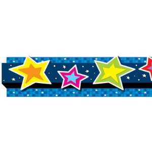    DELLOSA PUBLISHING 108047 Pop it Border Stars 3 X 24 8 Strips/pack