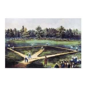   National Game Of Baseball At The Elysian F Giclee