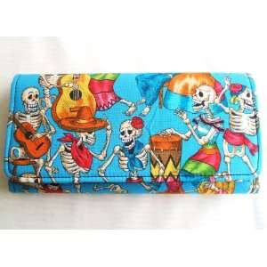  Day of the Death Blue Cotton Wallet
