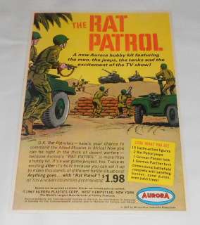 1967 RAT PATROL Aurora model kit ad  