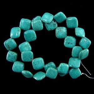  13mm blue turquoise diamond beads 16 strand