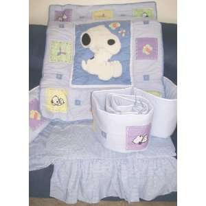  Totally Snoopy 4 Piece Baby Nursery Crib Bedding Set Lambs 