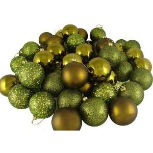  16ct Olive Green Shatterproof 4 Finish Christmas Ball 