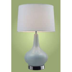  1 Light Table Lamp In A Silver &chrome Finish