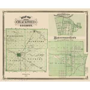  BLACKFORD COUNTY INDIANA (IN) MAP 1876