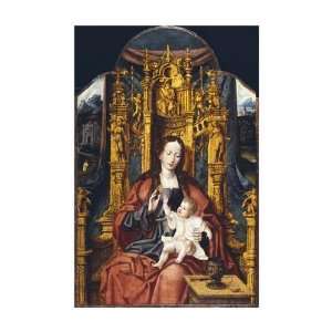  Joos Van Cleve   The VIrgin And Child Enthroned Giclee 
