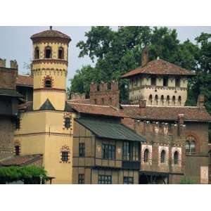 Borgo Mediovale and Castello Mediovale, Turin, Piemonte, Italy, Europe 