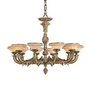   Bronze Patina Turin 32 Ten Lamp Chandelier from the Turin Collection