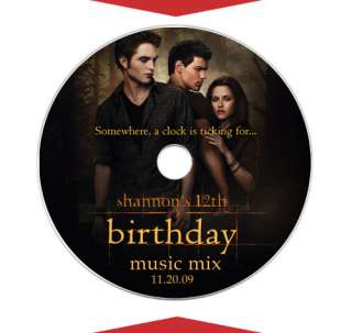 TWILIGHT NEW MOON Birthday Party Favor DVD/CD LABELS  
