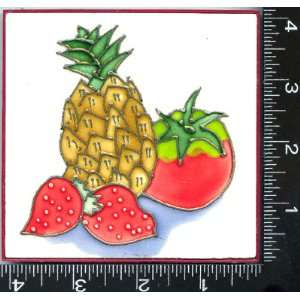  Decorative Tiles , , 1 , PINEAPPLE and STRAWBERRY , TILE 